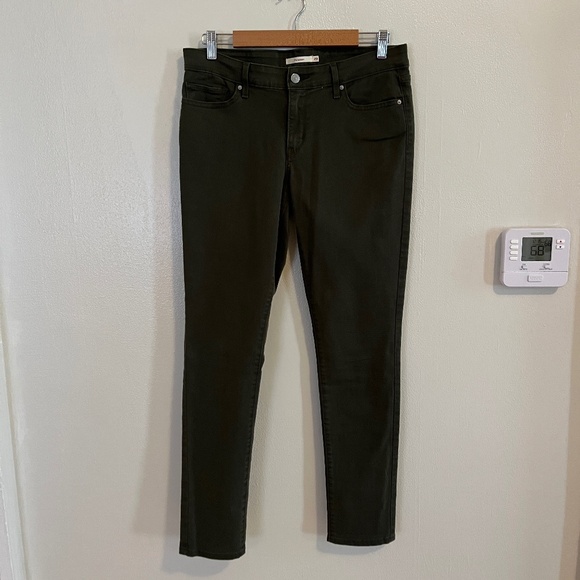 Levi’s 711 Olive Green Skinny Jeans, Size 29 - Picture 1 of 5